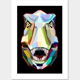 T-rex geometrical Posters and Art